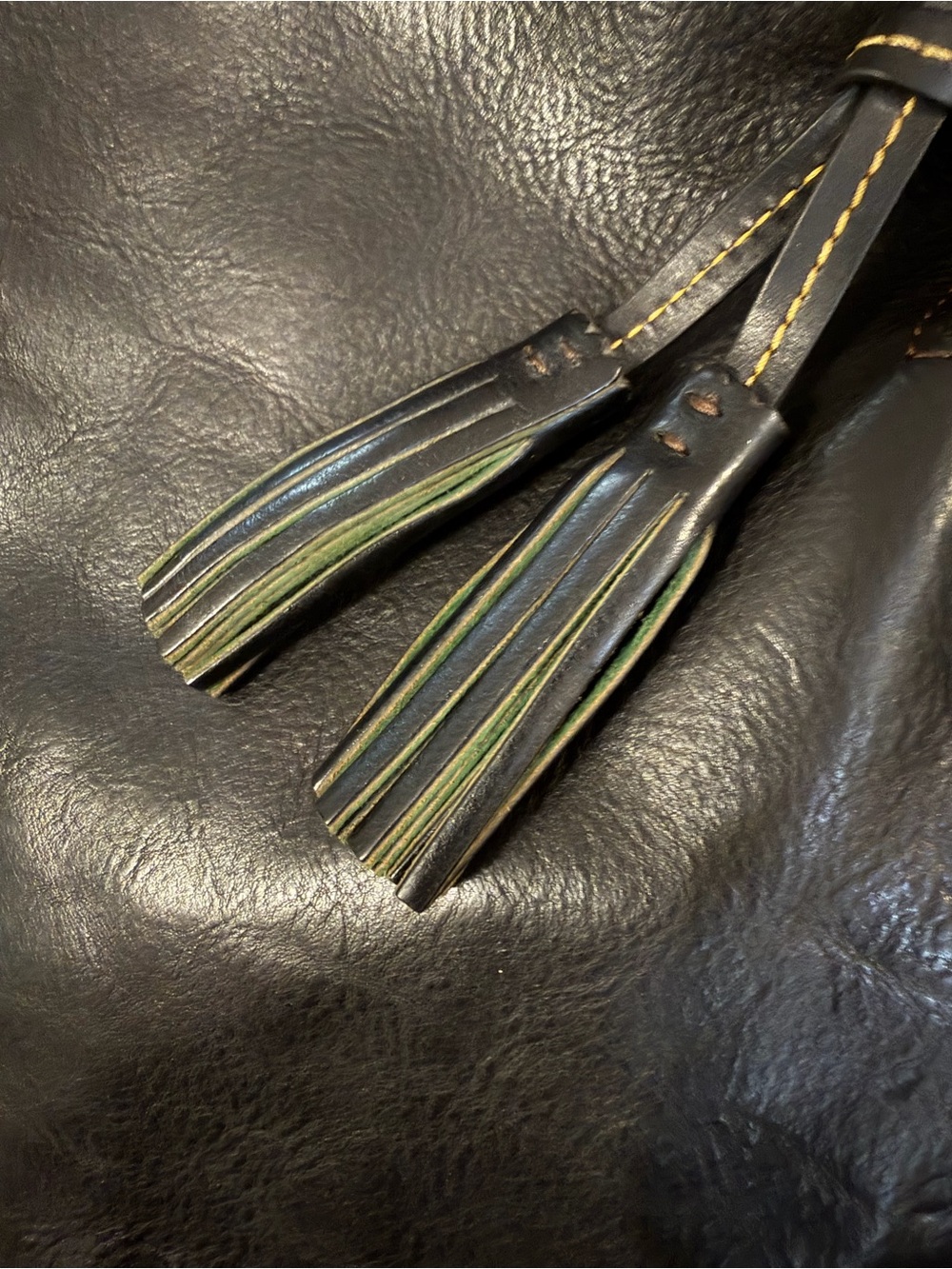 Dooney & Bourke Florentine Black Leather Hobo Shoulder Bag with Tassel - Picture 11 of 12